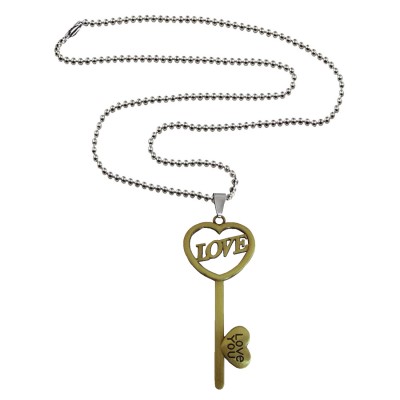 Key Love Heart Pendant By Menjewell